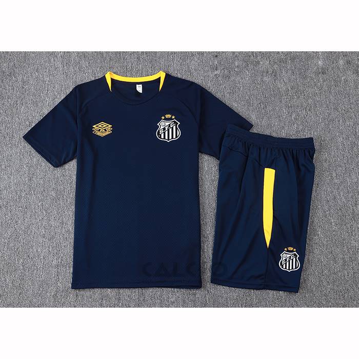 Tuta da Track Santos Manica Corta 2025-2026 Blu - Pantaloncini